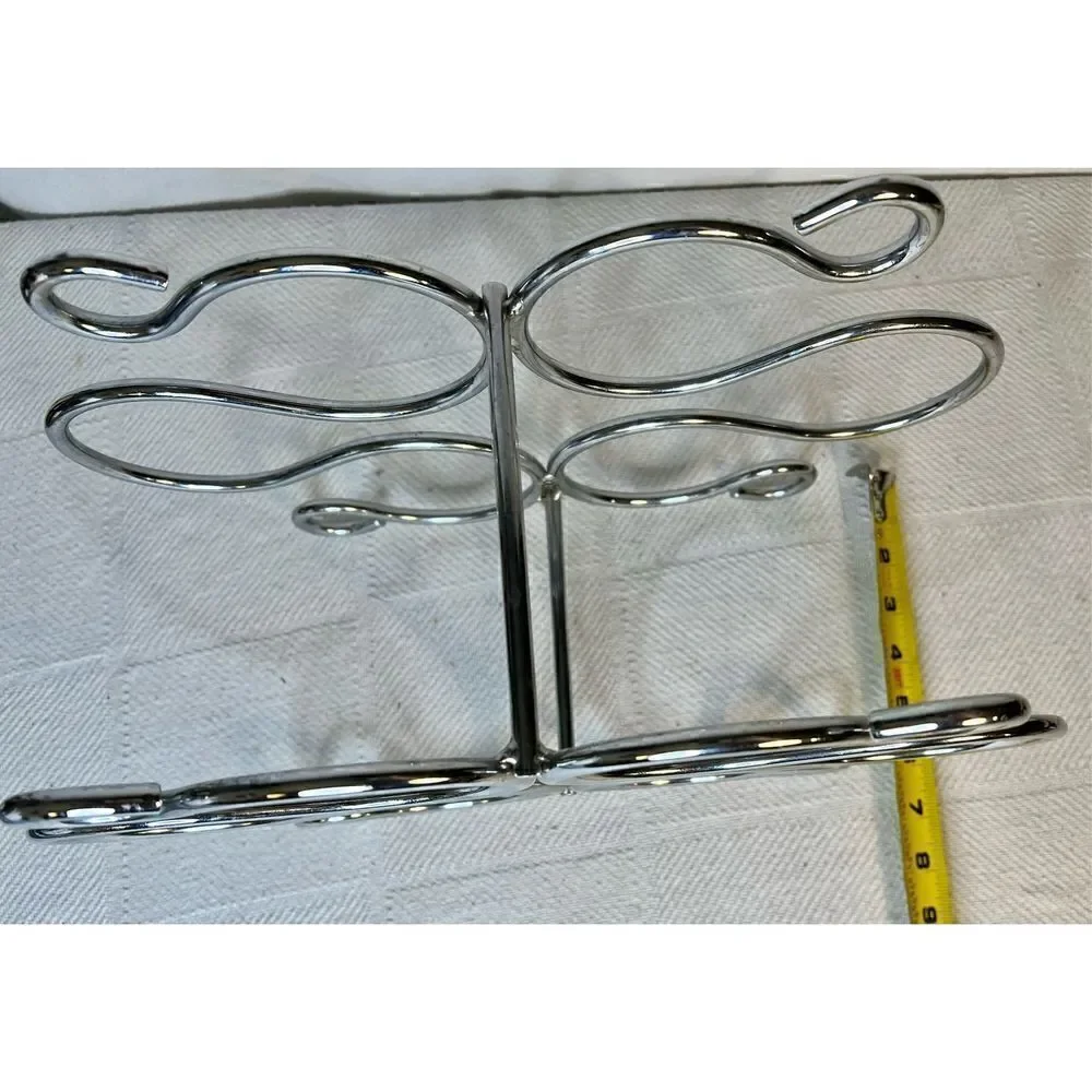 Mid Century Modern Chrome Wine Holder